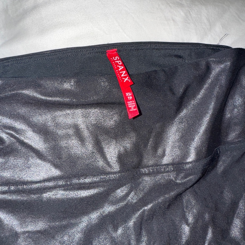 SPANX Shiny Black Leggings